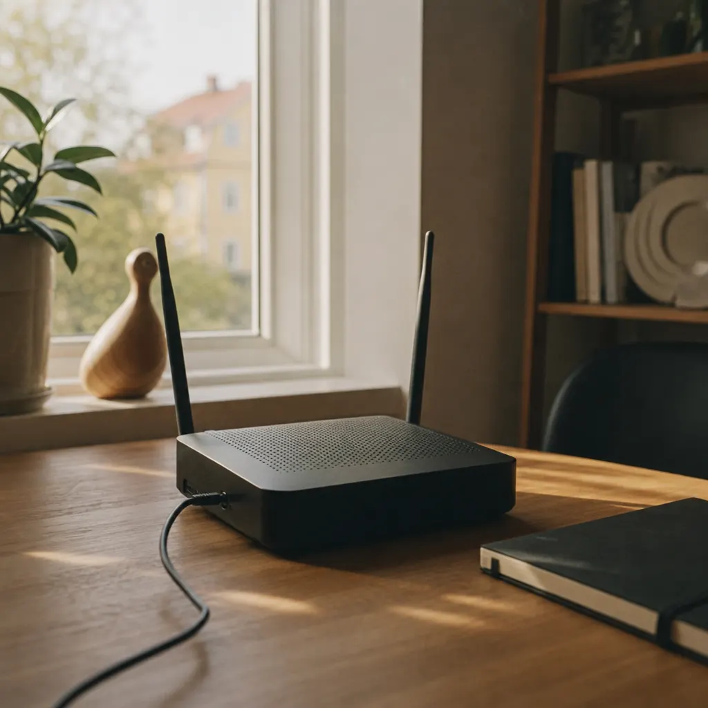4G-router i ett hemmakontor