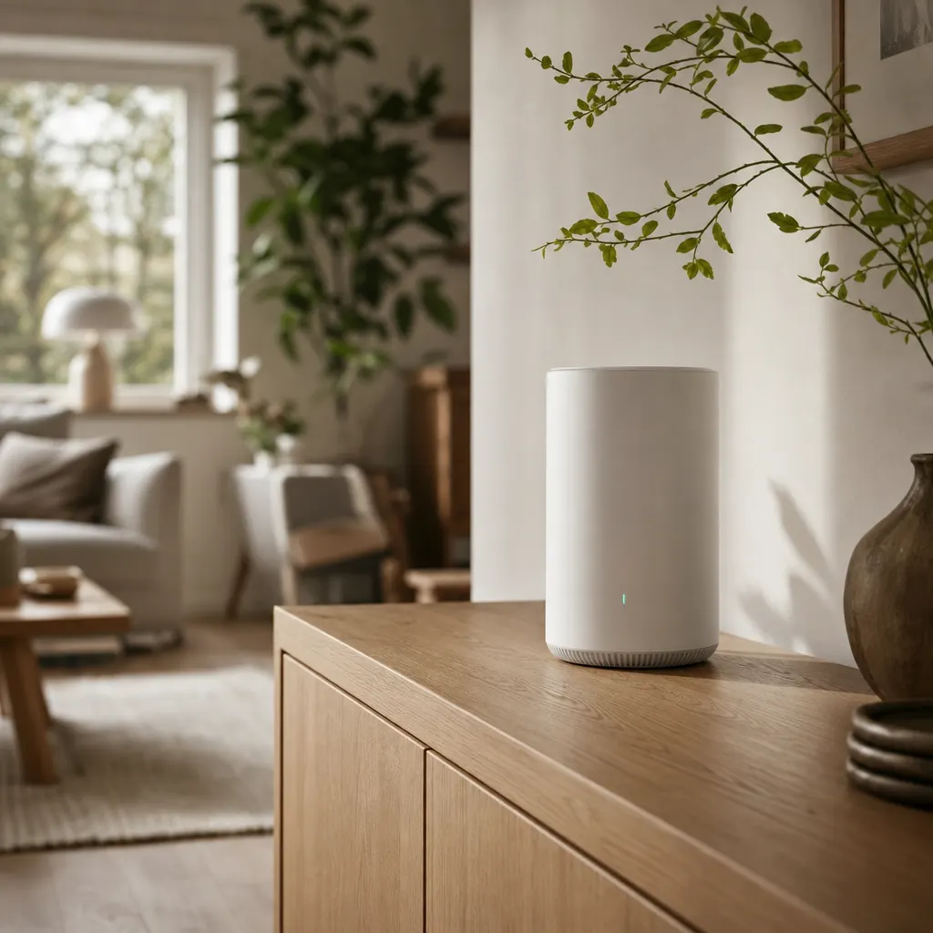 5G-router i ett skandinaviskt hem