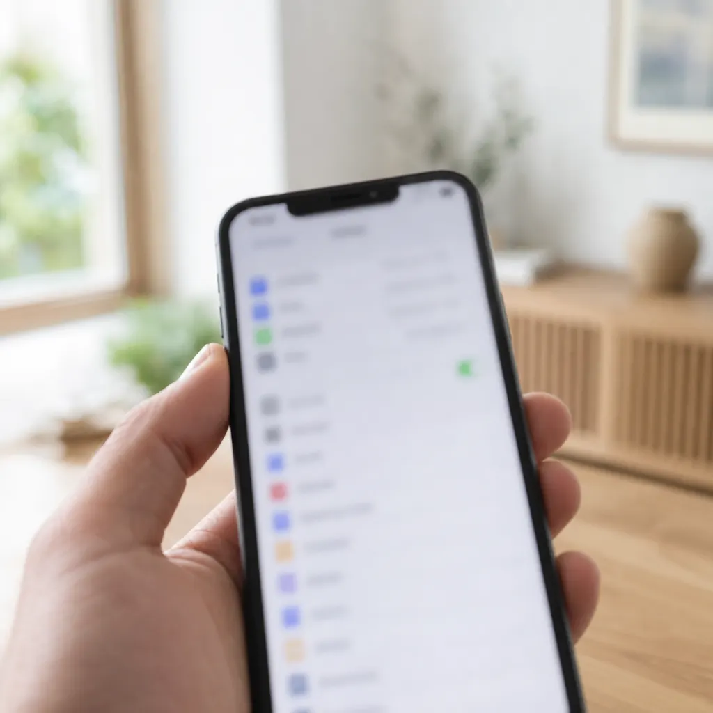 Smartphone med eSIM-inställningar